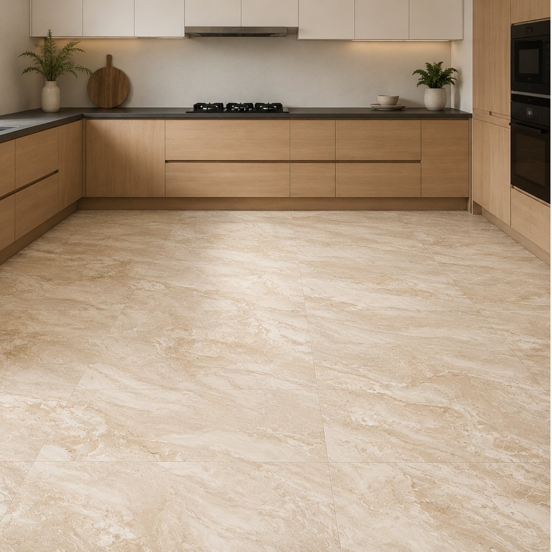AL Babilo Crema Marble & Stone Kitchen Tiles - My Home Studio